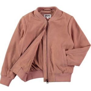 MOLO Haliva suede leather bomber jacket, Sz 152/ US 12, $310 G20